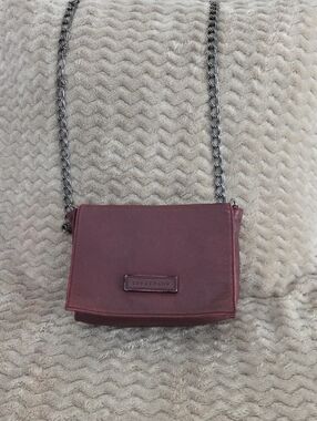 Kate Moss x Longchamp Burgundy Leather Chain Strap Crossbody